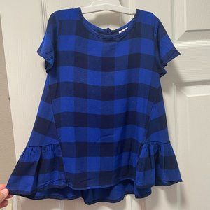 Blue/Black plaid tunic